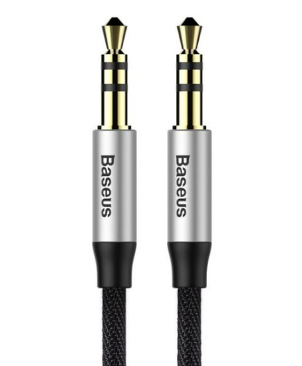 Cablu Audio Baseus Yiven 1 x Jack 3.5mm (T) la 1 x Jack 3.5mm (T) lungime cablu 1m Gri/Negru thumb