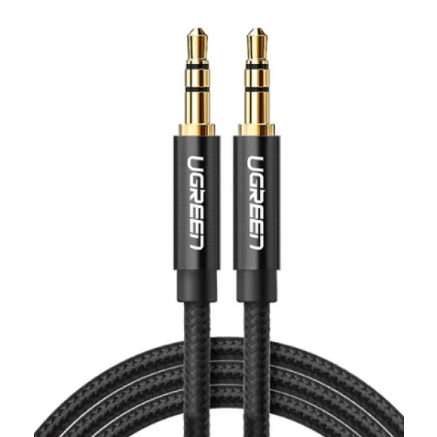 Cablu audio Ugreen AV112 stereo 3.5 mm jack (T) la 3.5 mm jack (T) 2m negru