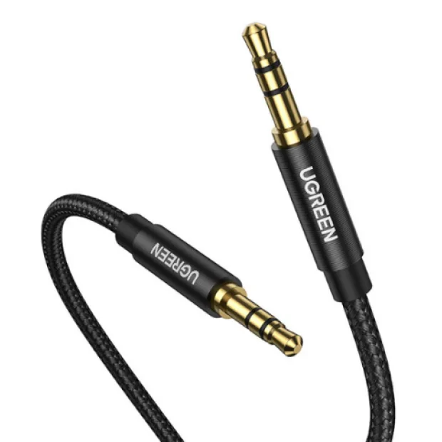 Cablu audio Ugreen AV112 stereo 3.5 mm jack (T) la 3.5 mm jack (T) 2m negru