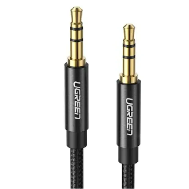 Cablu audio Ugreen AV112 stereo 3.5 mm jack T/T 1m negru