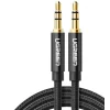 Cablu audio Ugreen AV112 stereo 3.5 mm jack T/T 1m negru