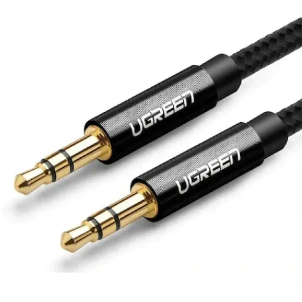 Cablu audio Ugreen AV112 stereo 3.5 mm jack T/T 1m negru