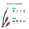 Cablu audio Ugreen AV116 stereo 3.5 mm jack (T) la 2 x RCA (T) 3m negru