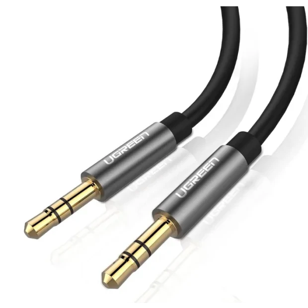 Cablu audio Ugreen AV119 stereo 3.5 mm jack (T) la 3.5 mm jack (T) 2m negru