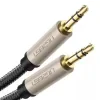 Cablu audio Ugreen AV125 stereo 3.5 mm jack (T) la 3.5 mm jack (T) 2m gri