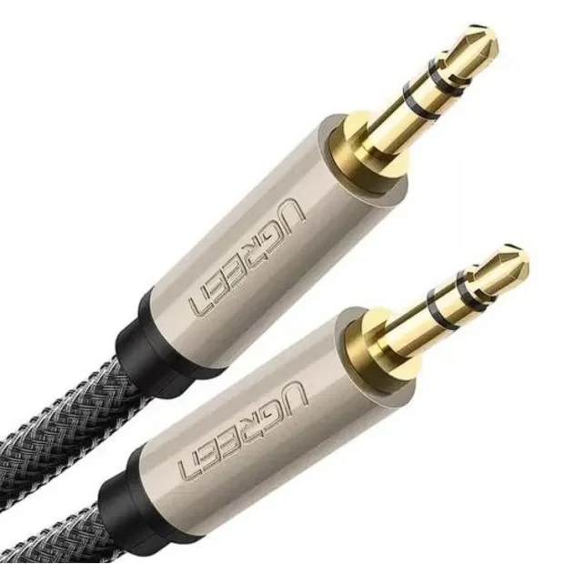Cablu audio Ugreen AV125 stereo 3.5 mm jack (T) la 3.5 mm jack (T) 2m gri