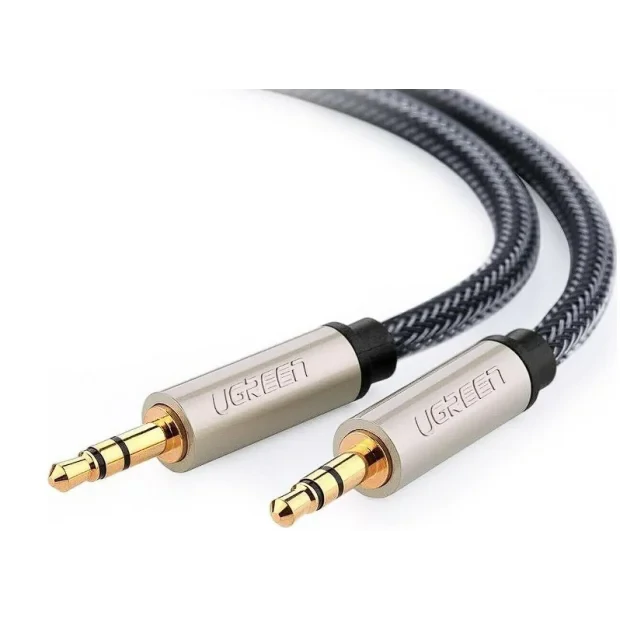 Cablu audio Ugreen AV125 stereo 3.5 mm jack (T) la 3.5 mm jack (T) 2m gri