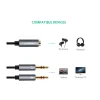 Cablu Audio Ugreen AV140 stereo 2 x 3.5 mm jack (T) la 3.5 mm jack (M) 0.20 m Negru