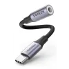Cablu audio Ugreen AV161 USB Type-C (T) la 3.5 mm jack (M) 15cm gri