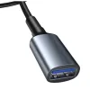 Cablu USB Baseus prelungitor USB3.0(T) la USB3.0(M) 2A brodat 1m Gri
