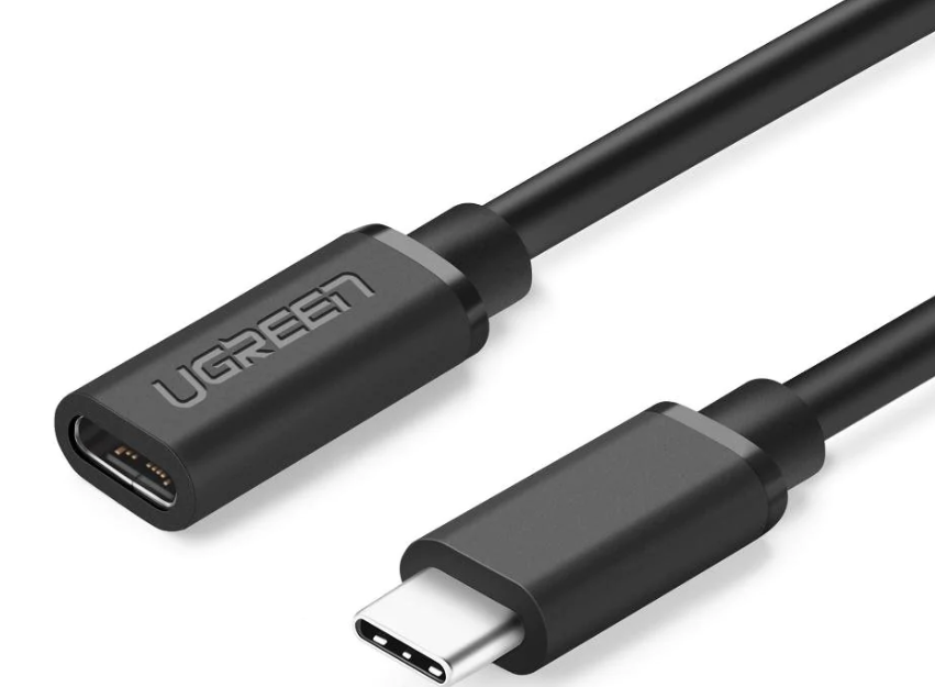 Cablu USB Type-C Ugreen US353 prelungitor USB Type-C (T) la USB Type-C (M) 1m negru thumb