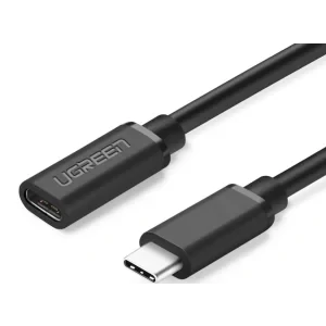 Cablu USB Type-C Ugreen US353 prelungitor USB Type-C (T) la USB Type-C (M) 1m negru