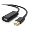 Cablu USB Ugreen US121 prelungitor USB 2.0 (T) la USB 2.0 (M) 10m negru