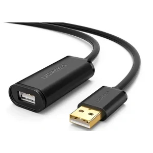 Cablu USB Ugreen US121 prelungitor USB 2.0 (T) la USB 2.0 (M) 10m negru