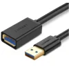 Cablu USB Ugreen US129 prelungitor USB 3.0 (T) la USB 3.0 (M) 1m negru