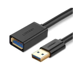 Cablu USB Ugreen US129 prelungitor USB 3.0 (T) la USB 3.0 (M) 1.5m negru