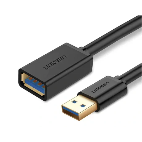 Cablu USB Ugreen US129 prelungitor USB 3.0 (T) la USB 3.0 (M) 1.5m negru