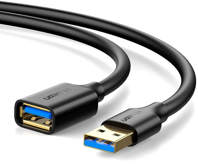 Cablu USB Ugreen US129 prelungitor USB 3.0 (T) la USB 3.0 (M) 2m negru thumb