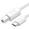 Cablu USB Ugreen US241 pentru imprimanta USB Type-C (T) la USB 2.0 Type-B (T) 1.5m alb