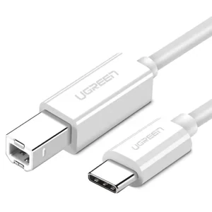 Cablu USB Ugreen US241 pentru imprimanta USB Type-C (T) la USB 2.0 Type-B (T) 1.5m alb