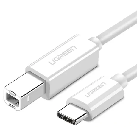 Cablu USB Ugreen US241 pentru imprimanta USB Type-C (T) la USB 2.0 Type-B (T) 1.5m alb