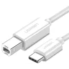 Cablu USB Ugreen US241 pentru imprimanta USB Type-C (T) la USB 2.0 Type-B (T) 1m alb
