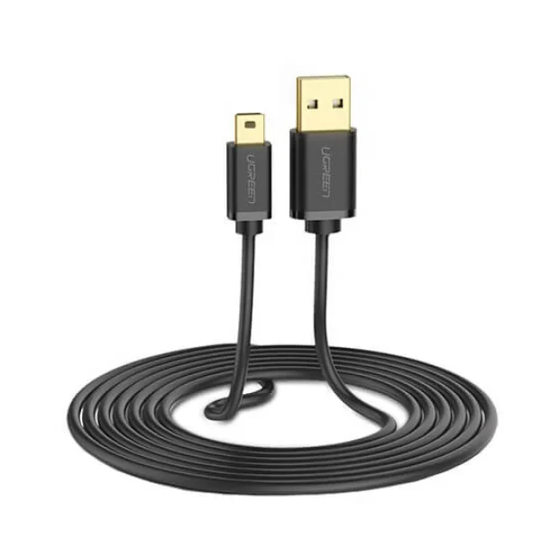 Cablu USB Ugreen US132 USB 2.0 (T) la Mini-USB (T) 5 Pin 1m Negru