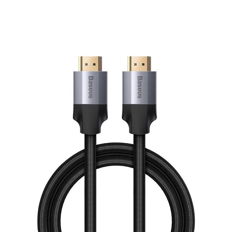 Cablu Video Baseus Enjoyment HDMI (T) la HDMI (T) braided 1m Gri thumb