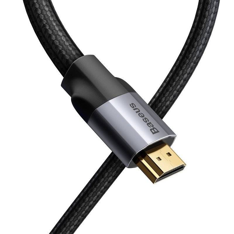 Cablu Video Baseus Enjoyment HDMI (T) la HDMI (T) braided 1m Gri thumb