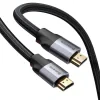 Cablu Video Baseus Enjoyment HDMI (T) la HDMI (T) braided 3m Gri