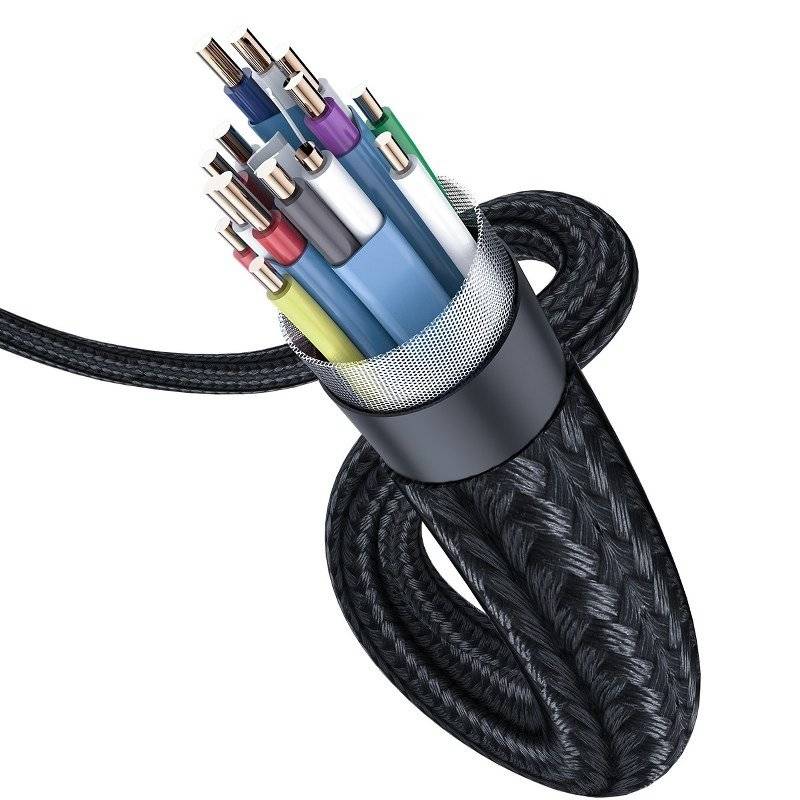 Cablu Video Baseus Enjoyment HDMI (T) la HDMI (T) braided 3m Gri thumb