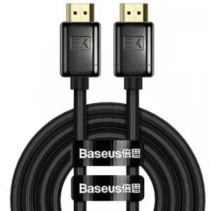 Cablu Video Baseus High Definition HDMI (T) la HDMI (T) braided 2m Negru