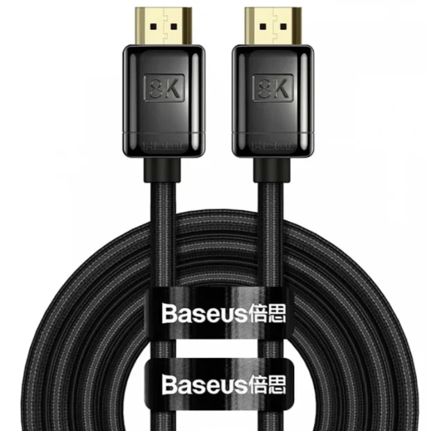 Cablu Video Baseus High Definition HDMI (T) la HDMI (T) braided 2m Negru