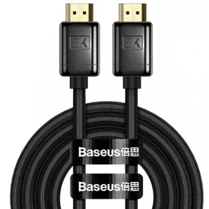 Cablu Video Baseus High Definition HDMI (T) la HDMI (T) braided 1m Negru