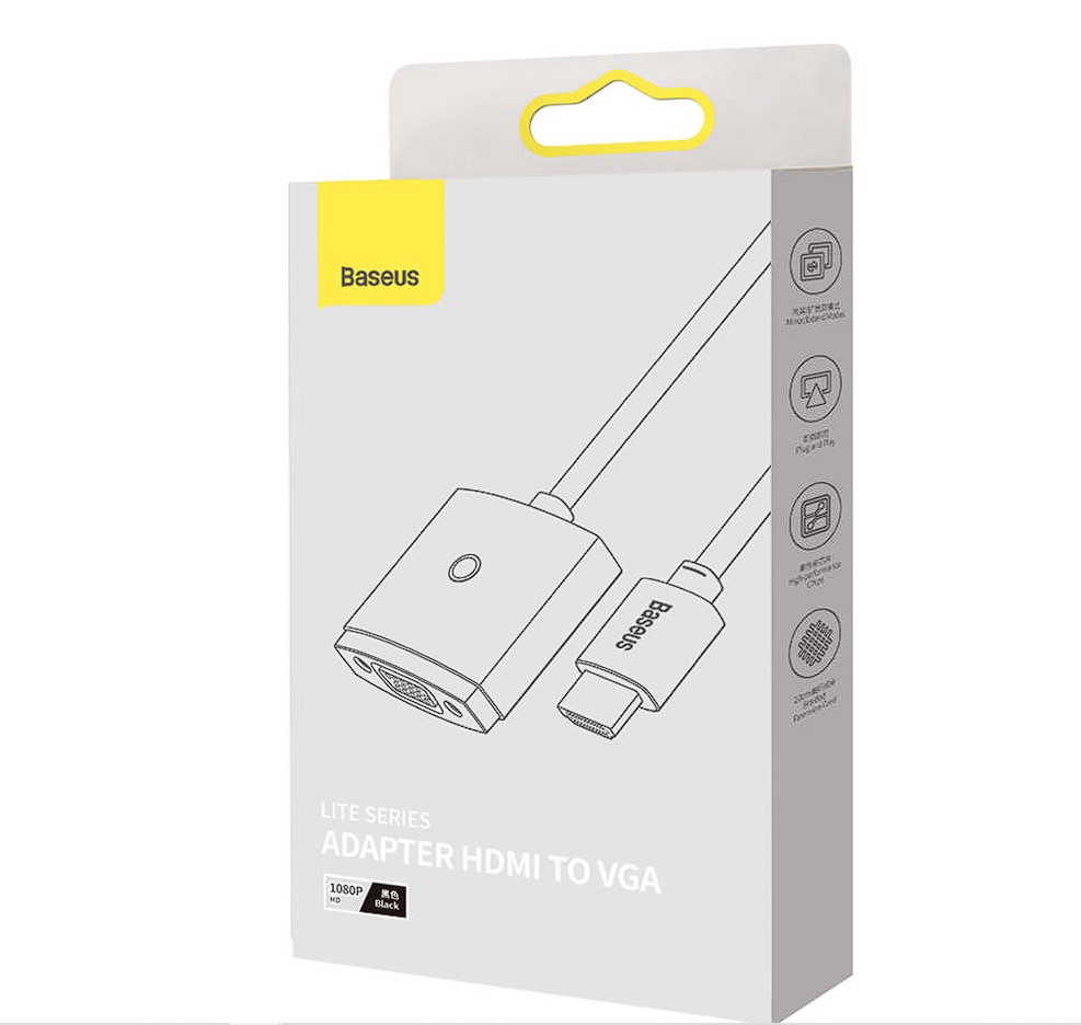 Cablu Video Baseus Lite HDMI (T) la 1 x VGA (M) 0.20m Negru thumb