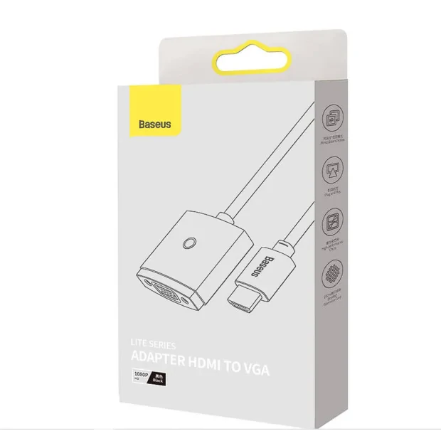 Cablu Video Baseus Lite HDMI (T) la 1 x VGA (M) 0.20m Negru