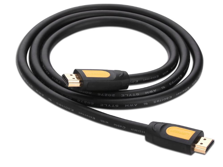 Cablu video Ugreen HD101 HDMI (T) la HDMI (T) 5m negru + galben thumb