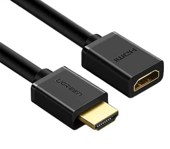 Cablu video Ugreen HD107 adaptor HDMI (T) la HDMI (M) 1m negru thumb