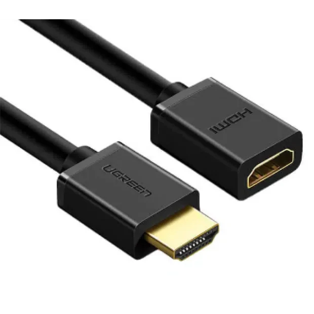 Cablu video Ugreen HD107 adaptor HDMI (T) la HDMI (M) 1m negru