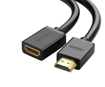 Cablu video Ugreen HD107 adaptor HDMI (T) la HDMI (M) 1m negru thumb