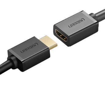Cablu video Ugreen HD107 adaptor HDMI (T) la HDMI (M) 1m negru thumb