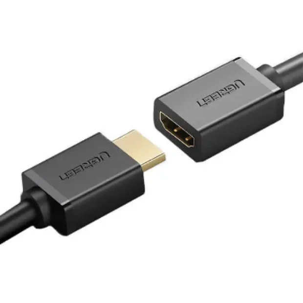 Cablu video Ugreen HD107 adaptor HDMI (T) la HDMI (M) 1m negru