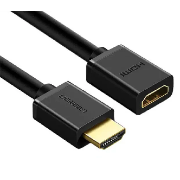 Cablu video Ugreen HD107 adaptor HDMI (T) la HDMI (M) 2m negru