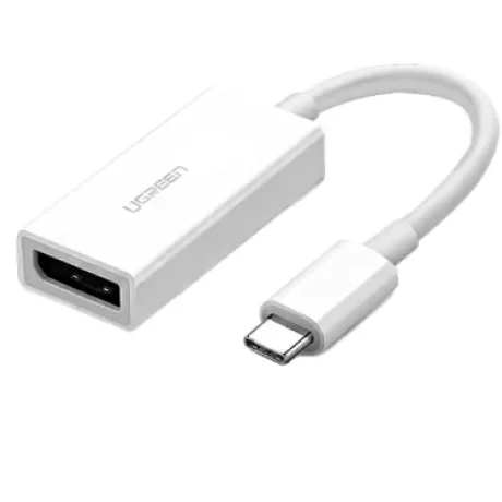Cablu video Ugreen MM130 adaptor USB Type-C (T) la DisplayPort (M) 10 cm alb
