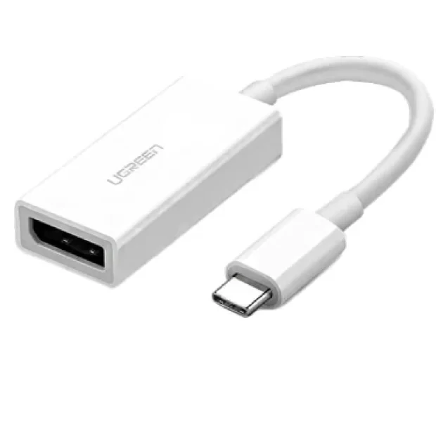 Cablu video Ugreen MM130 adaptor USB Type-C (T) la DisplayPort (M) 10 cm alb