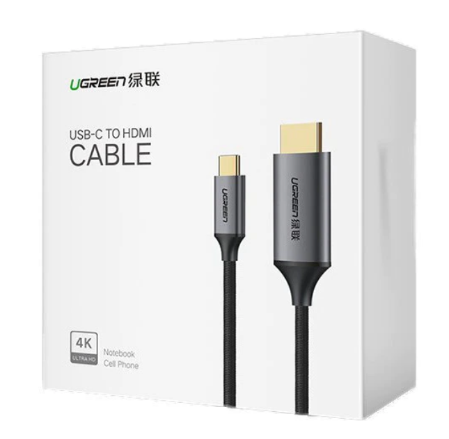 Cablu video Ugreen MM142 USB Type-C (T) la HDMI (T) 1.5m negru thumb