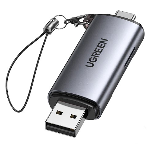 Card reader extern Ugreen CM185 USB 3.0 si USB Type-C 3.0 negru thumb