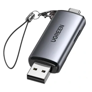 Card reader extern Ugreen CM185 USB 3.0 si USB Type-C 3.0 negru