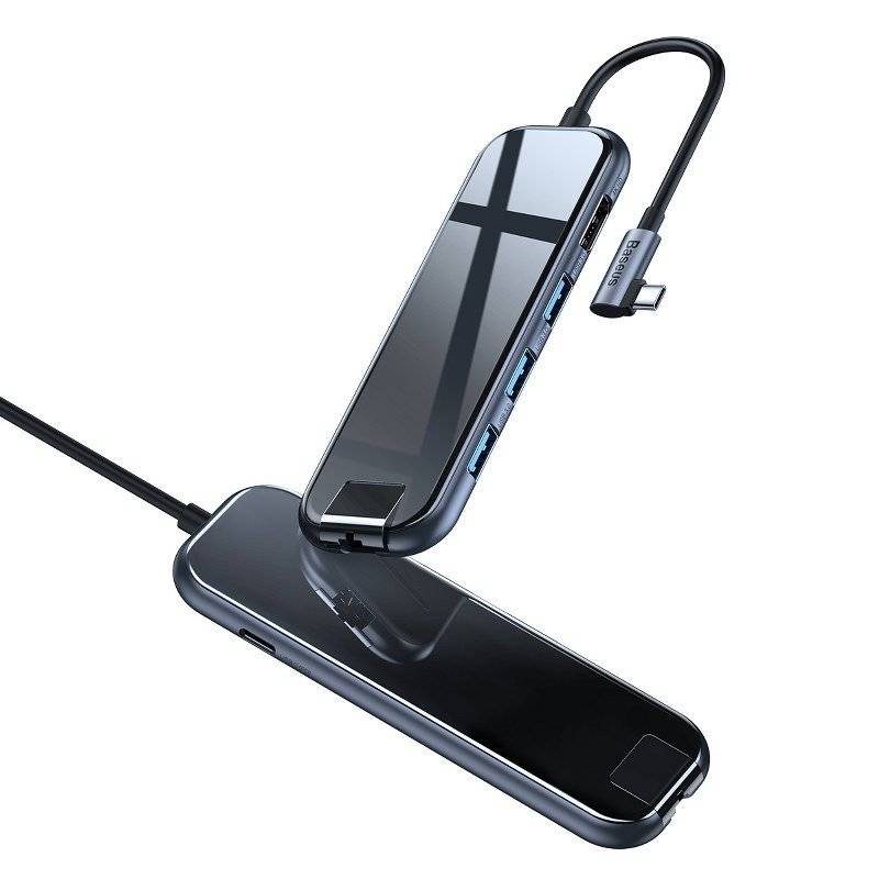 Docking Station Baseus conectare PC USB Type-C USB 3.0 x 3 USB Type C x 1 PD 20V 3A HDMI x 1 1 x Gigabit RJ-45 Negru thumb
