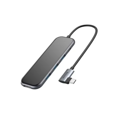 Docking Station Baseus conectare PC USB Type-C USB 3.0 x 3 USB Type C x 1 PD 20V 3A HDMI x 1 Gri